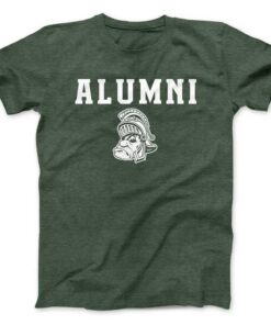 Michigan State University MSU Alumni Shirt with Gruff Sparty Logo Short Sleeve Shirt