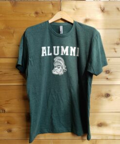 Michigan State University MSU Alumni Shirt with Gruff Sparty Logo Short Sleeve Shirt