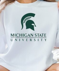 Michigan State University Sweatshirt, Michigan State Fan Sweater, Michigan Student Hoodie, Michigan State College Logo Crewneck, Michigan