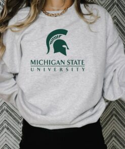 Michigan State University Sweatshirt, Michigan State Fan Sweater, Michigan Student Hoodie, Michigan State College Logo Crewneck, Michigan