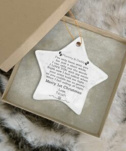 Mommy And Daddy I've Been Only With You Ceramic Ornament, Gifts For Mom Dad From Baby Bump, Christmas Decoration, 1st Christmas As Parents