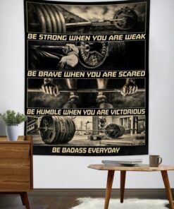 Motivational Quotes Banner Flag Tapestry For Fitness Club