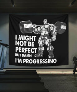 Motivational Quotes Banner Flag Tapestry For Home Gym Decor