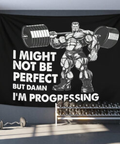Motivational Quotes Banner Flag Tapestry For Home Gym Decor
