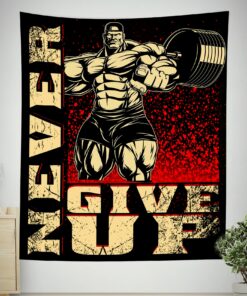 Motivational Quotes Banner Flag Tapestry For Home Gym Décor, Decor Bodybuilding