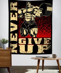 Motivational Quotes Banner Flag Tapestry For Home Gym Décor, Decor Bodybuilding