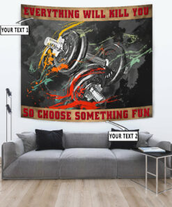 Motivational Quotes Banner Flag Tapestry For Home Gym Décor, Gifts for Gym Lovers