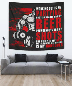 Motivational Quotes Banner Flag Tapestry For Home Gym Décor Wall Art