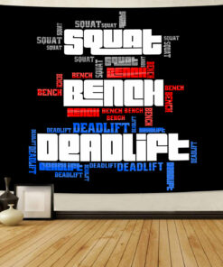 Motivational Quotes Banner Flag Tapestry For Home Gym, Fitness Club