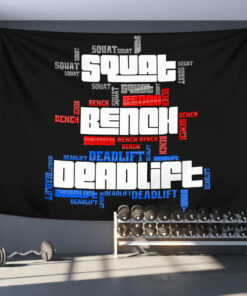 Motivational Quotes Banner Flag Tapestry For Home Gym, Fitness Club