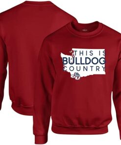NCAA Gonzaga "This Is Bulldog Country" Men's Women's Boyfriend Sweatshirt Gifts for Fans