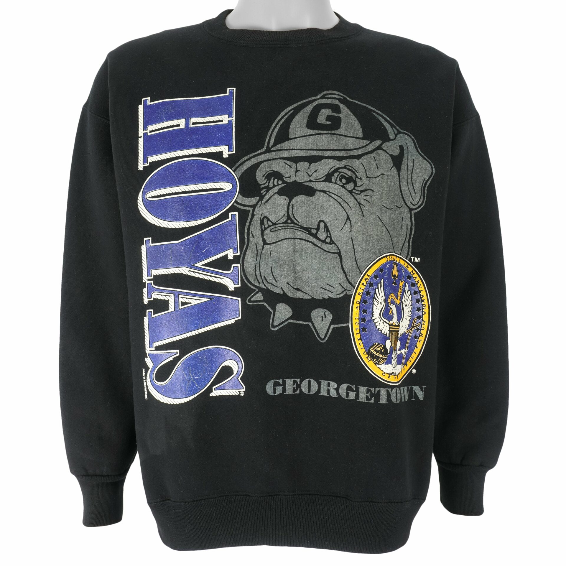 NCAA (Savvy) - Georgetown Hoyas Crew Neck Sweatshirt 1990s