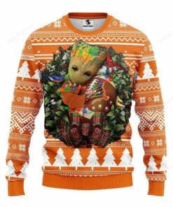 NCAA TEXAS LONGHORNS GROOT HUG UGLY CHRISTMAS SWEATER, ALL OVER PRINT SWEATSHIRT