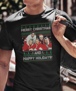 NSYNC Christmas Shirt Merry Christmas And Happy Holidays Ugly Christmas Tee