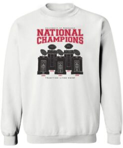 Nebraska Cornhuskers Crewneck Sweatshirt 5 National Championship Trophies Nebraska Crew Neck Sweatshirt