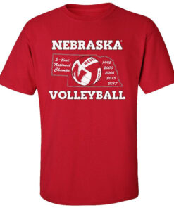 Nebraska Cornhuskers Volleyball Sweatshirt Nebraska Huskers Volleyball Sweatshirt, 5-Time Champions Fleece Huskers Pullover Husker Apparel