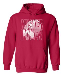 Nebraska Hoodie, Husker Power Football, Huskers Sweatshirt, Huskers Hoodie, Cornhuskers Hoodie Fleece Pullover, Nebraska Apparel Hoody