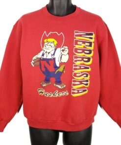 Nebraska Huskers Sweatshirt Medium Vintage 90S University Of Nebraska Huskers Football National Champions Pullover Crewneck