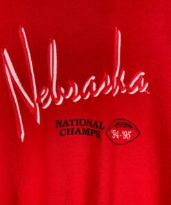 Nebraska Huskers Sweatshirt Vintage 90S University Of Nebraska Huskers Football Reprint Pullover Crewneck Sweatshirt