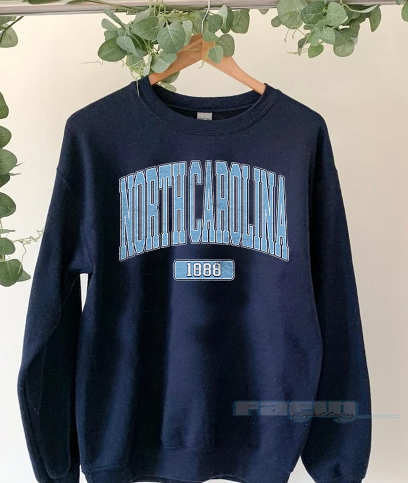 North Carolina Sweatshirt, North Carolina Fan Tshirt, Distressed North Carolina shirt, North Carolina Gift, College Student Unisex Tee
