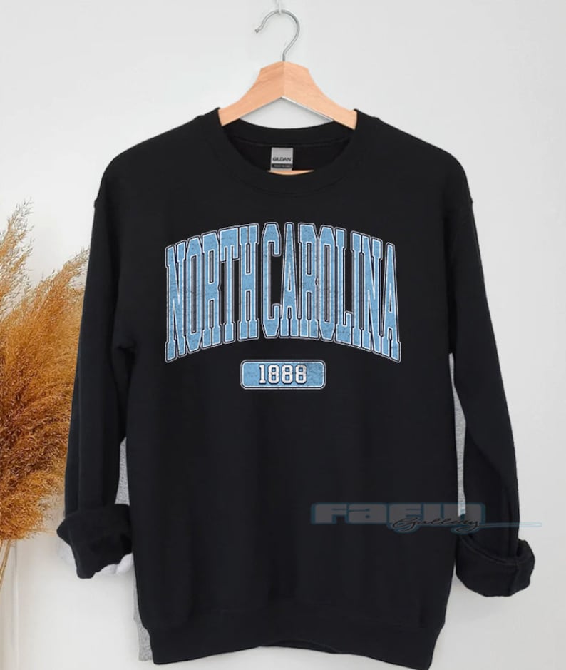 North Carolina Sweatshirt, North Carolina Fan Tshirt, Distressed North Carolina shirt, North Carolina Gift, College Student Unisex Tee