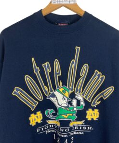 Notre Dame Sweatshirt Large Vintage 90s Notre Dame Fighting Irish Pullover Crewneck Size