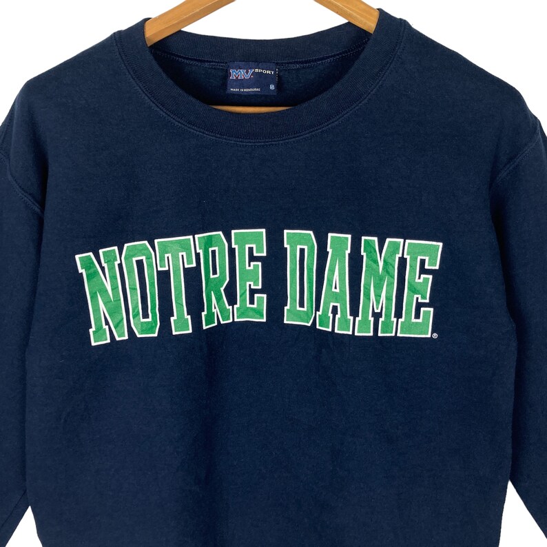 Notre Dame Sweatshirt Small Vintage Notre Dame Fighting Irish Pullover Crewneck