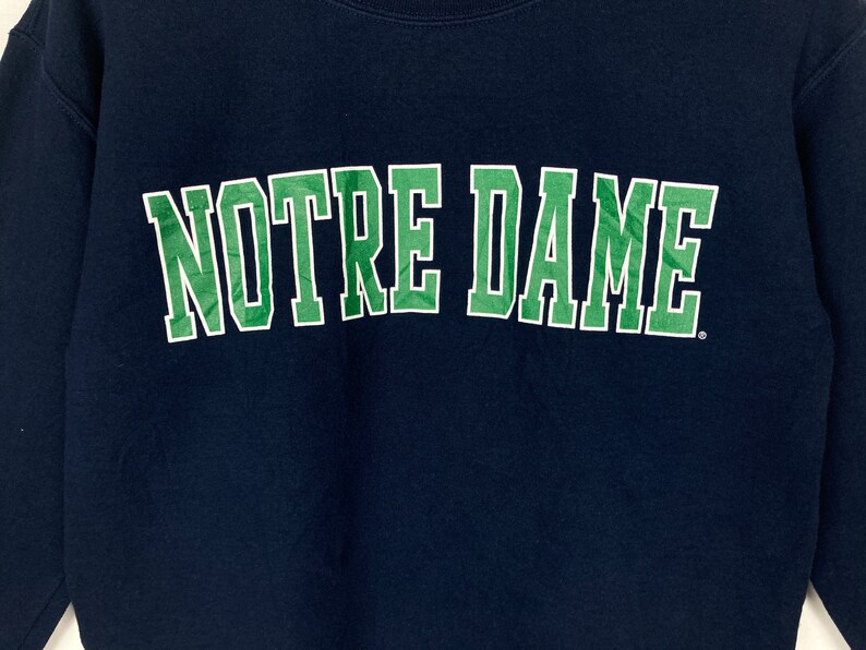 Notre Dame Sweatshirt Small Vintage Notre Dame Fighting Irish Pullover Crewneck