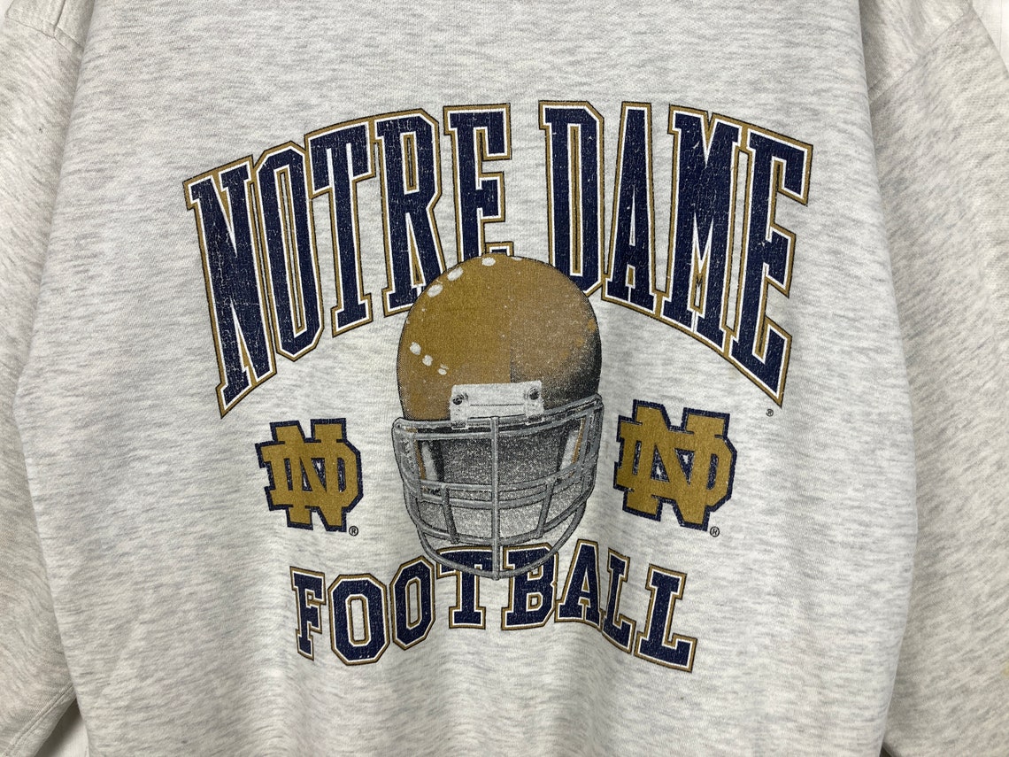 Notre Dame Sweatshirt-Large Vintage 90s Notre Dame Fighting Irish Pullover Crewneck