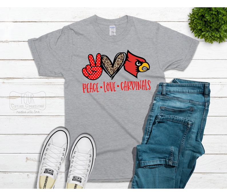 Peace, Love, Cardinals sweatshirt