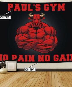 Personalised Gym Banner Flag Tapestry Home Gym Motivational