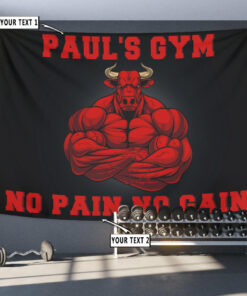 Personalised Gym Banner Flag Tapestry Home Gym Motivational