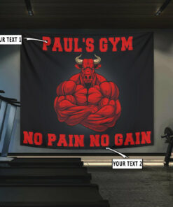 Personalised Gym Banner Flag Tapestry Home Gym Motivational