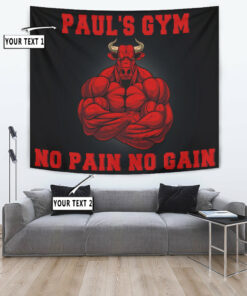 Personalised Gym Banner Flag Tapestry Home Gym Motivational