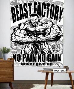 Personalized Banner Gym Flag Tapestry for Home Gym Décor