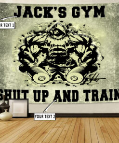 Personalized Bodybuilding Banner Flag Tapestry Home Gym Decor