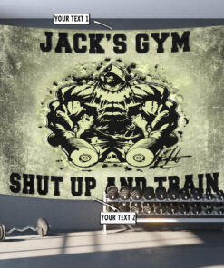 Personalized Bodybuilding Banner Flag Tapestry Home Gym Decor