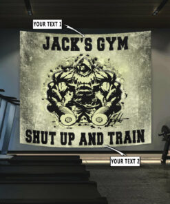 Personalized Bodybuilding Banner Flag Tapestry Home Gym Decor