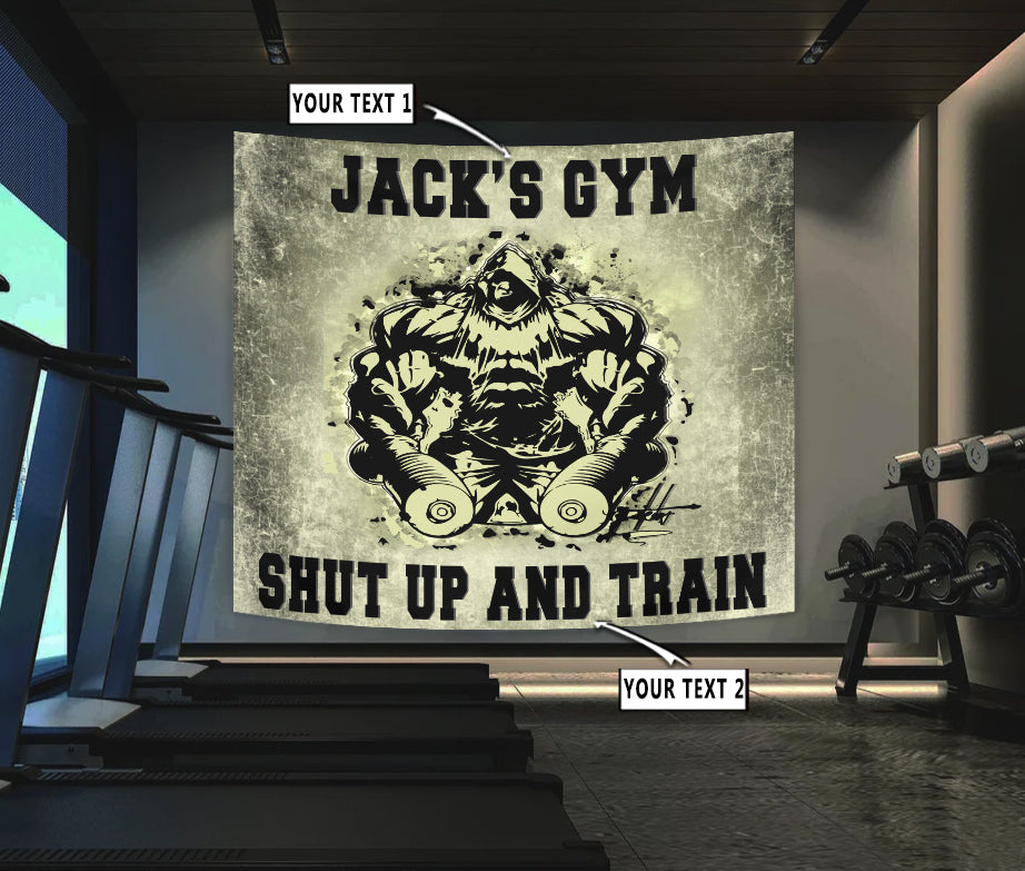Personalized Bodybuilding Banner Flag Tapestry Home Gym Decor