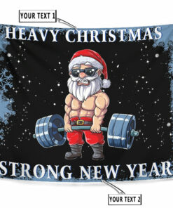 Personalized Bodybuilding Banner Flag Tapestry Home Gym Decor Heavy Christmas New Year