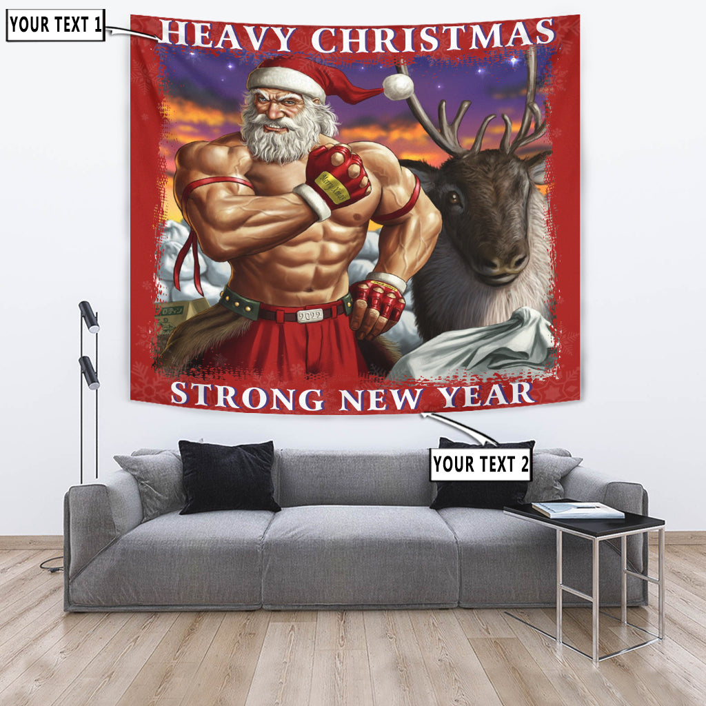 Personalized Bodybuilding Banner Flag Tapestry Home Gym Decor Heavy Christmas Strong New Year