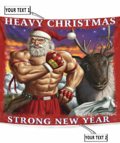 Personalized Bodybuilding Banner Flag Tapestry Home Gym Decor Heavy Christmas Strong New Year