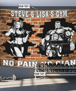 Personalized Bodybuilding Home Gym Decor Beauty And The Beast Banner Flag Tapestry