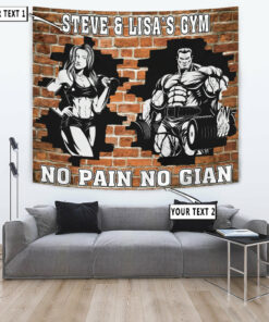 Personalized Bodybuilding Home Gym Decor Beauty And The Beast Banner Flag Tapestry