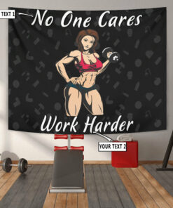 Personalized Bodybuilding Women Banner Flag Tapestry Home Gym Decor Gym Gift
