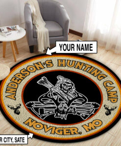 Personalized Bow Hunting Deer Round Rug, Carpet
