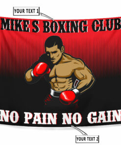 Personalized Boxing Fighter Banner Flag, Tapestry