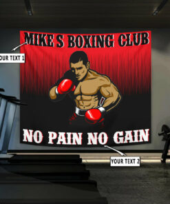 Personalized Boxing Fighter Banner Flag, Tapestry