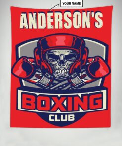 Personalized Boxing Fitness Home Gym Decor Club Banner Flag Tapestry