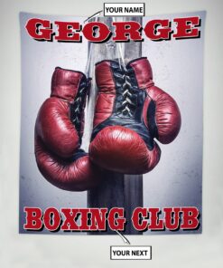 Personalized Boxing Gloves Banner Flag Tapestry